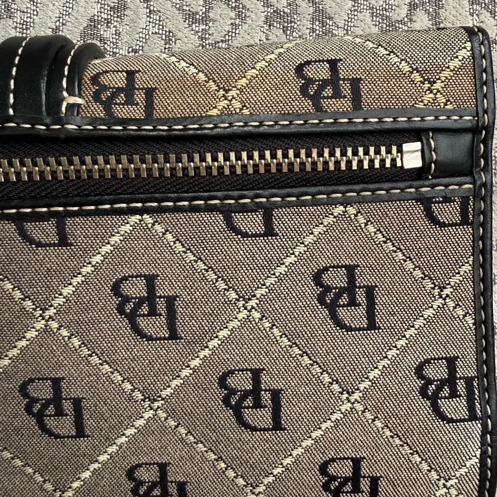 Dooney &  Bourke Monogram Clutch Wallet With Checkbook Leather holder